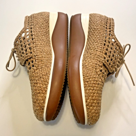 Donald J Pliner Kastin Woven Basketweave Loafers Cognac Brown Leather Shoes main image 5